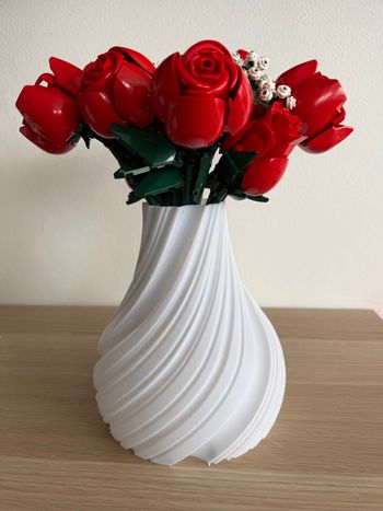 Vase fin idéal fleurs lego 3D