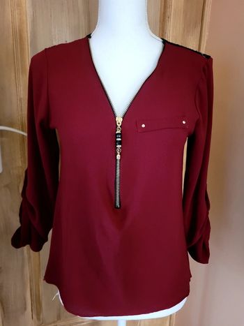 Haut femme taille S violet bordeaux