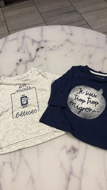 Lot de 2 t-shirt manches longues