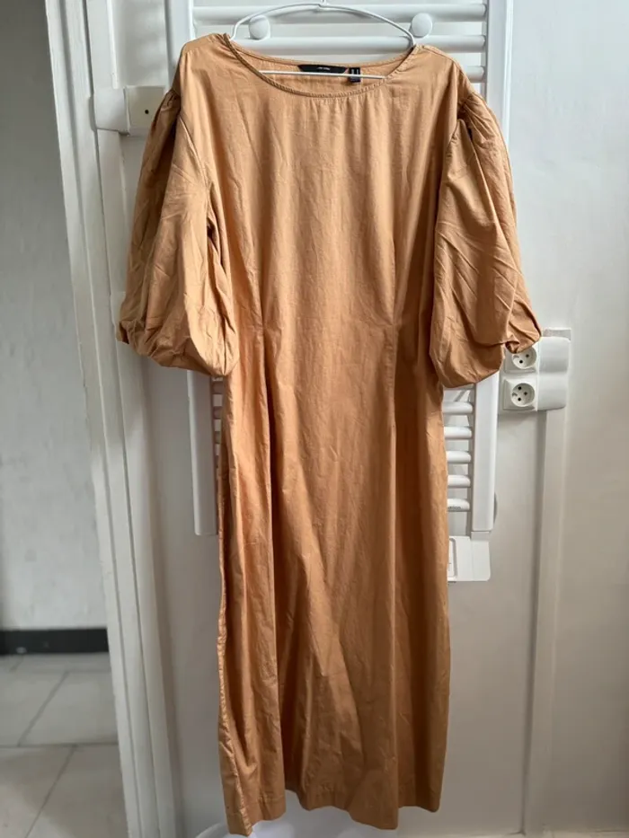 Robe popeline manches bouffantes - photo numéro 3