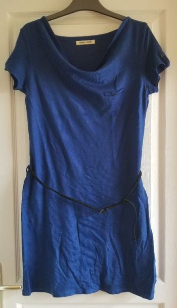 Robe bleue manches courtes Cache-cache