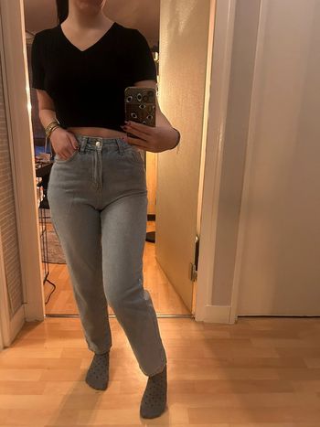 Jean mom taille haute