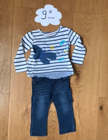 Ensemble jean et tee shirt taille 9 mois