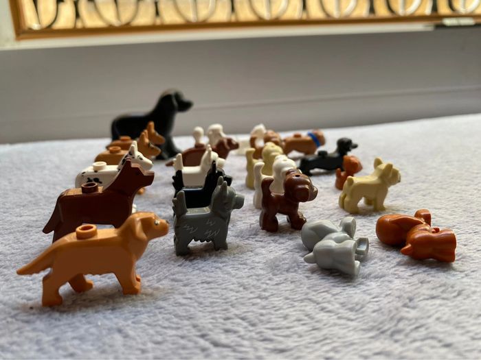 Lot de 22 chiens lego différents (dogs), plusieurs races de chiens - photo numéro 11