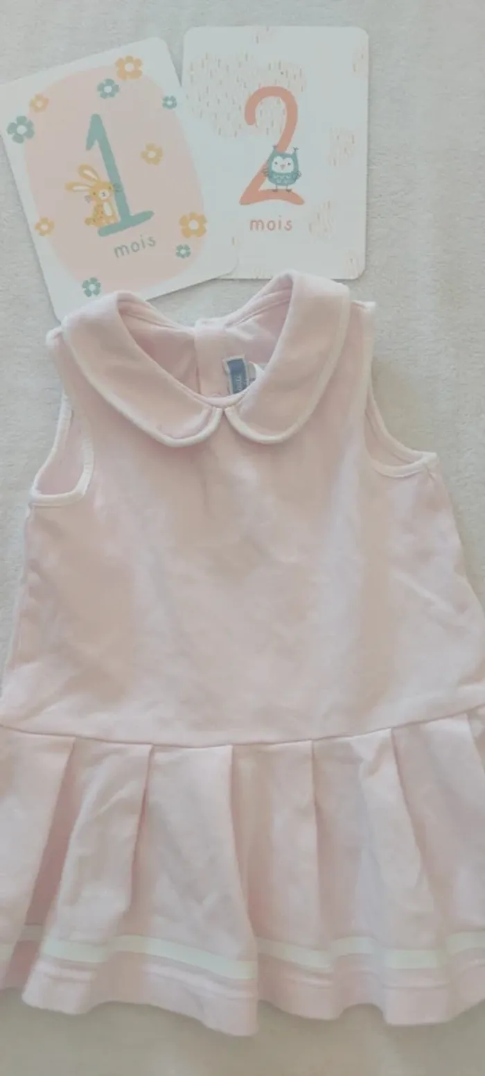 Robe jacadi été bébé fille 12 mois