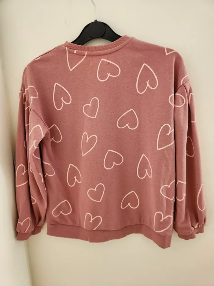 Sweat rose L'amour Tex Taille 10 ans - photo numéro 2