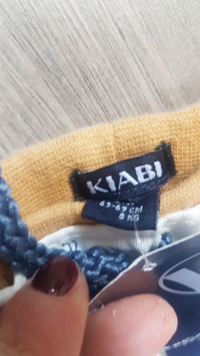 Short bermuda blanc toile fourmis 6 mois neuf kiabi - photo numéro 2