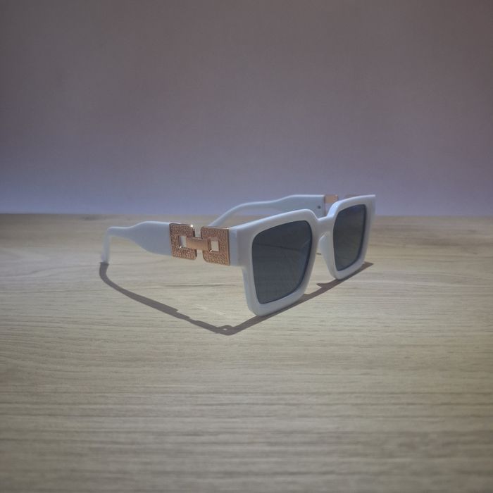 Lunettes de Soleil Blanche - Y2K Vintage 90s-2000s - Unisexe Sunglasses - Verres Teintés - photo numéro 3