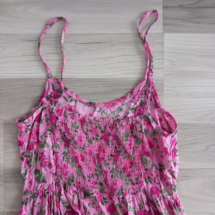 Robe été longue imprimée à bretelles taille M - photo numéro 7