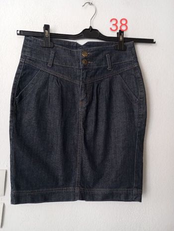 Jupe jeans mi longue femme 38