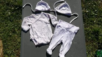 Lot naissance fille pantalon body bonnets