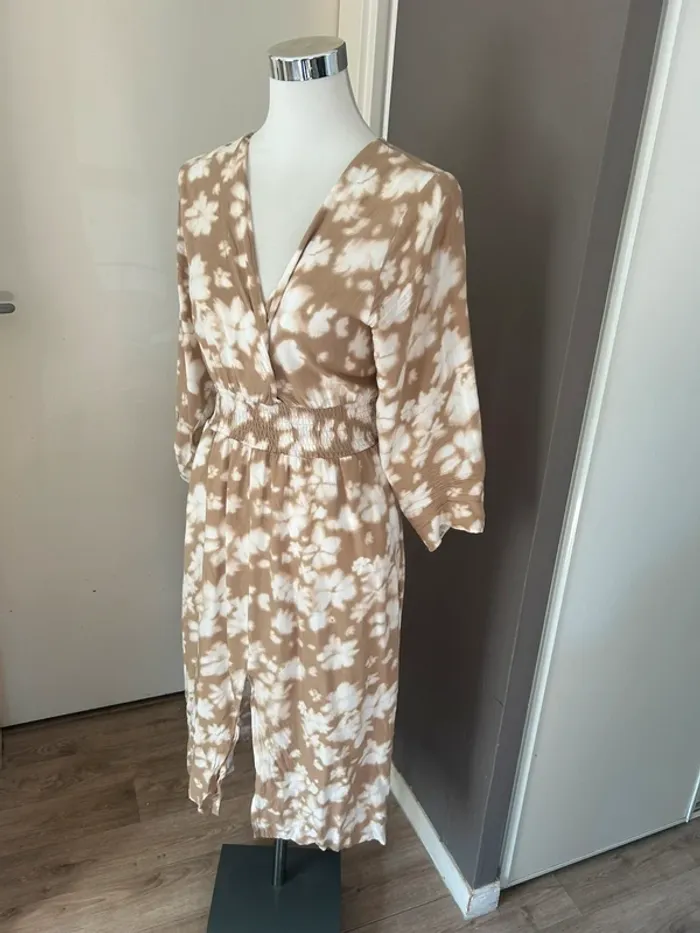Goa robe, femme, imprimer florale beige et crème, taille 3/40 - photo numéro 3
