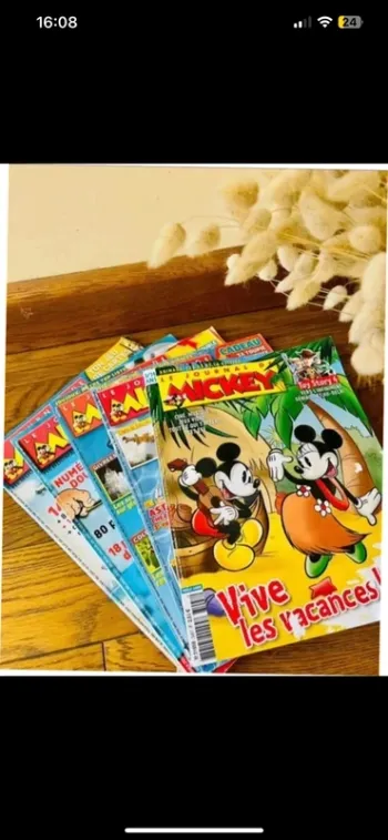 Lot 5 Bd magazine le journal de Mickey collector vintage