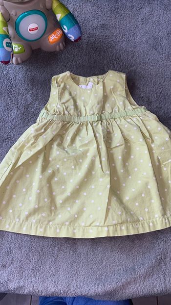 Robe sans manches à pois H&M vert menthe