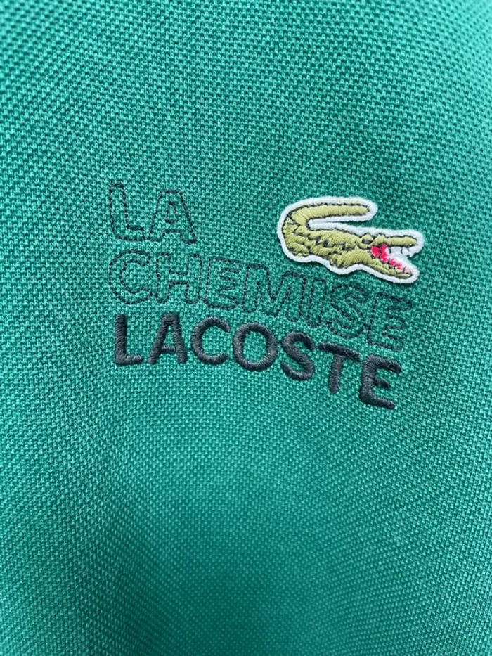 Crewneck vintage 80s green Lacoste Vintage Mens Medium made in France 🇫🇷 - photo numéro 2