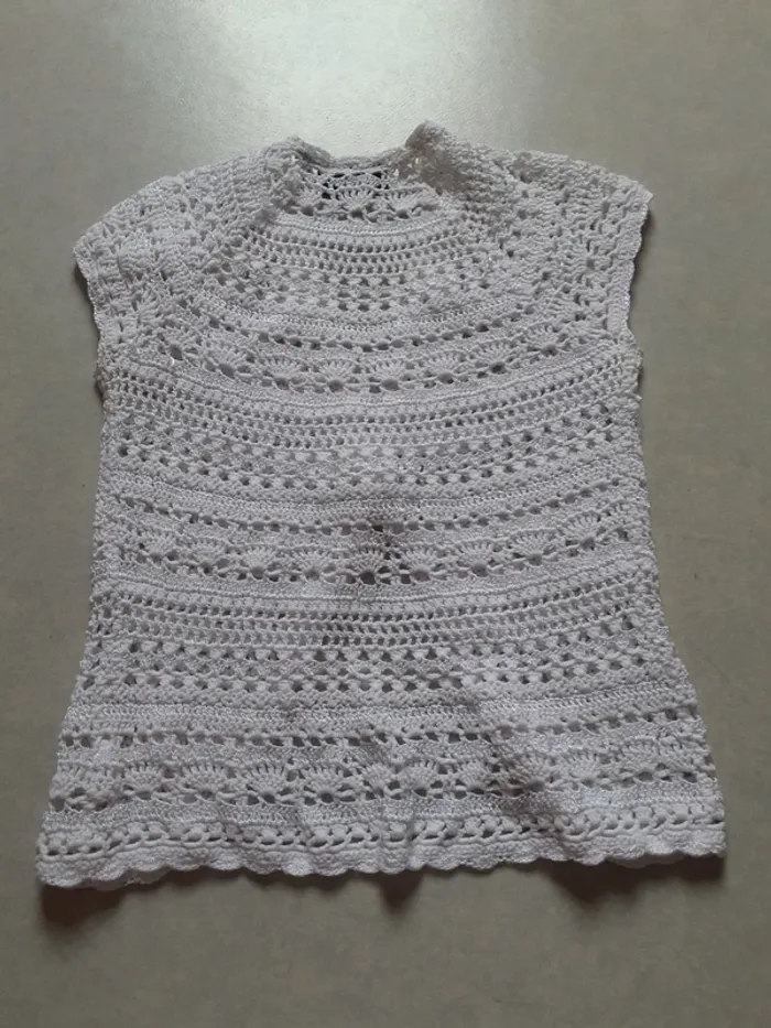 Gilet blanc sans manche - photo numéro 3