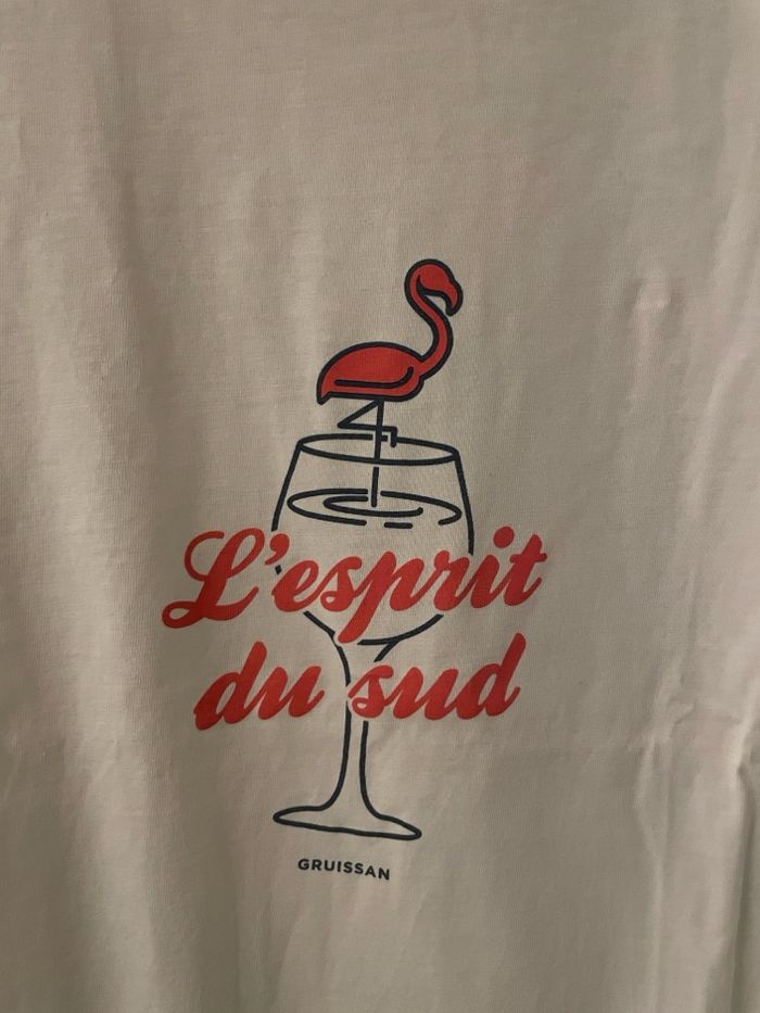 Tee-shirt blanc l’esprit du sud  L - photo numéro 2
