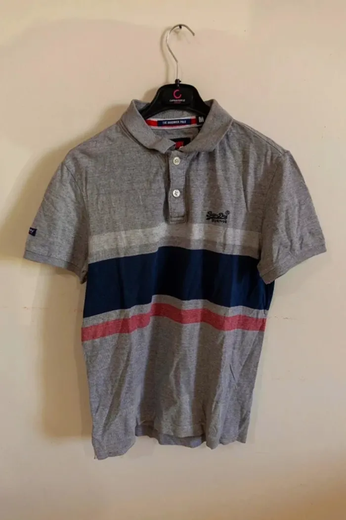 C46 polo gris Superdry M