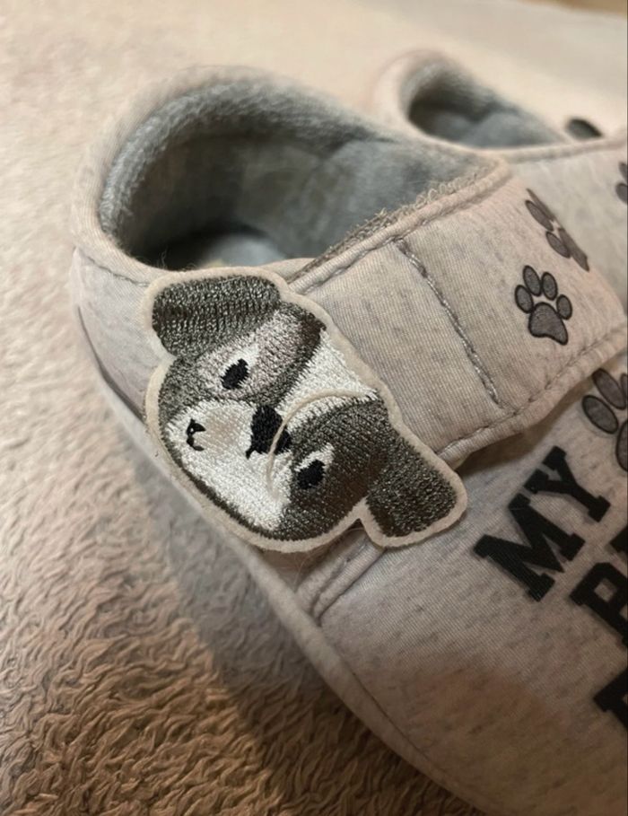 chaussons garçon, Charlie & Friends, pointure 25 - motif chien, my best friend - photo numéro 2