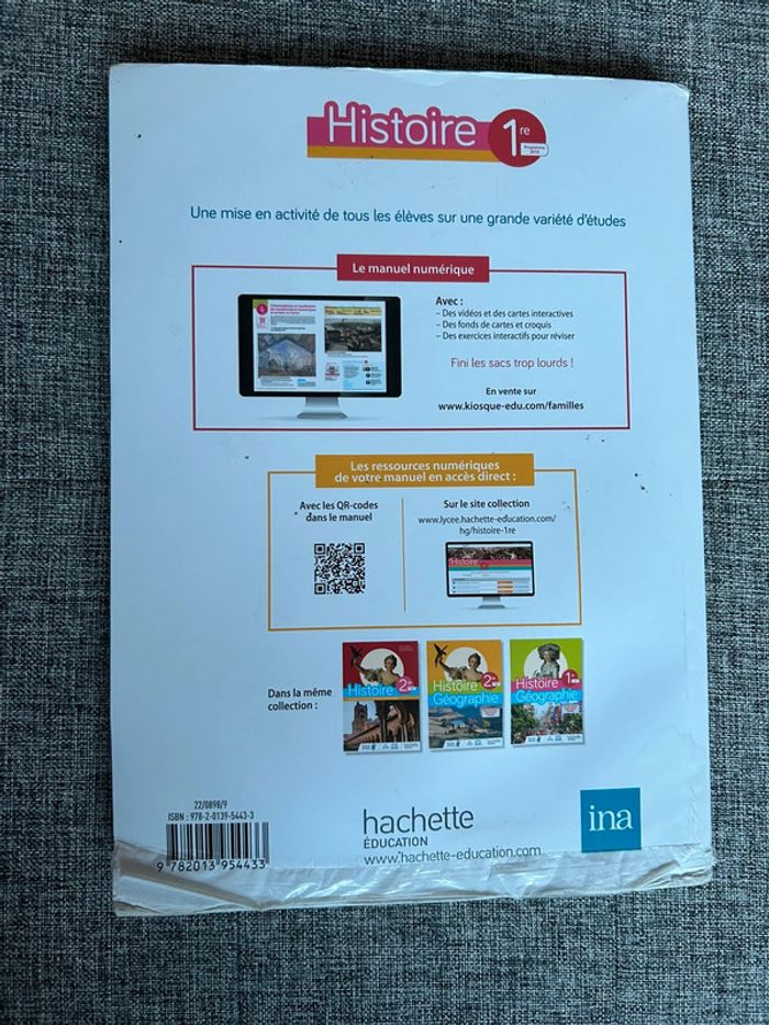 Livre Hachette Histoire 1er Première Manuel Scolaire - photo numéro 2