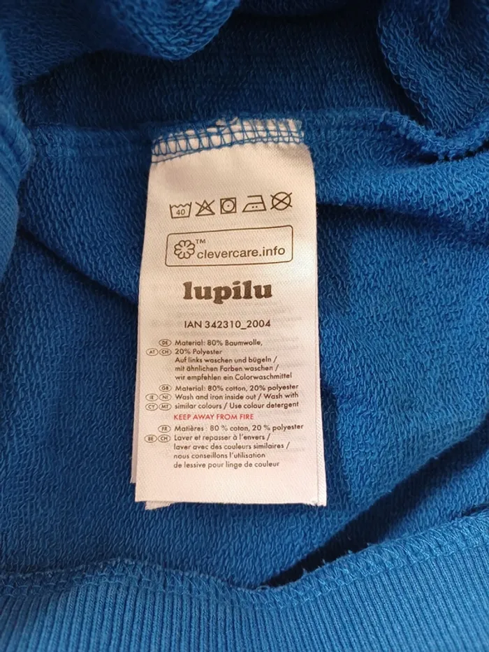 Sweat zippé à capuche Lupilu 4/6 ans - photo numéro 4