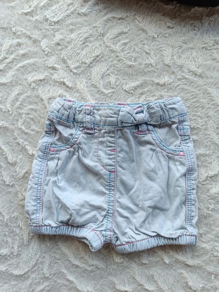 Ensemble (blouse manches longues+short) Fille 3 mois - photo numéro 9