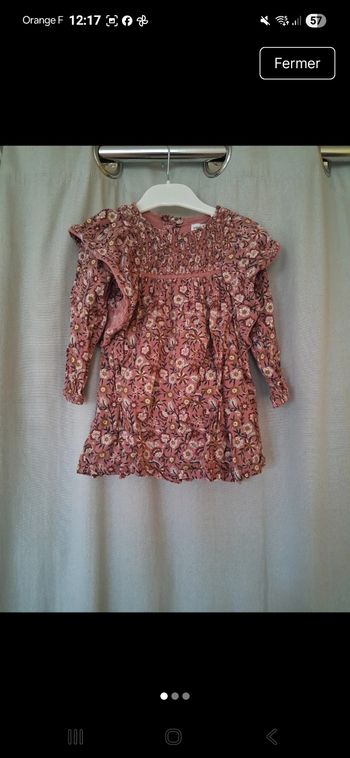 Robe rose fleurie 