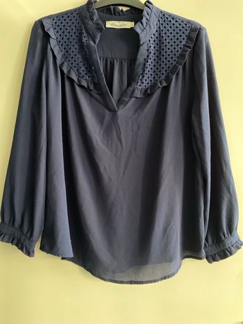 IT HIPPIE chemisier taille L bleu Marine 