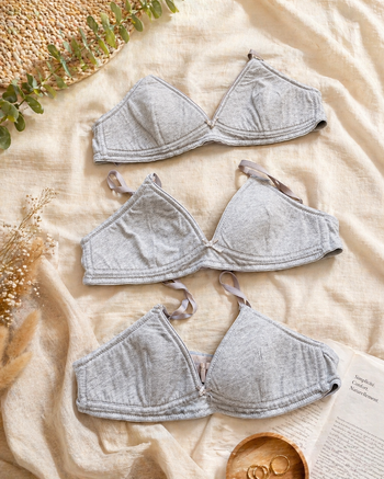 Lot 3 soutien-gorge Monoprix 85A gris clair – bon état, confort