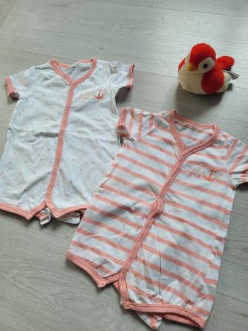 Lot 2 combi-shorts Vertbaudet 3 mois