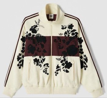 Adidas Originals x ASOS - Veste de survêtement à fleurs brodées - Babeurre