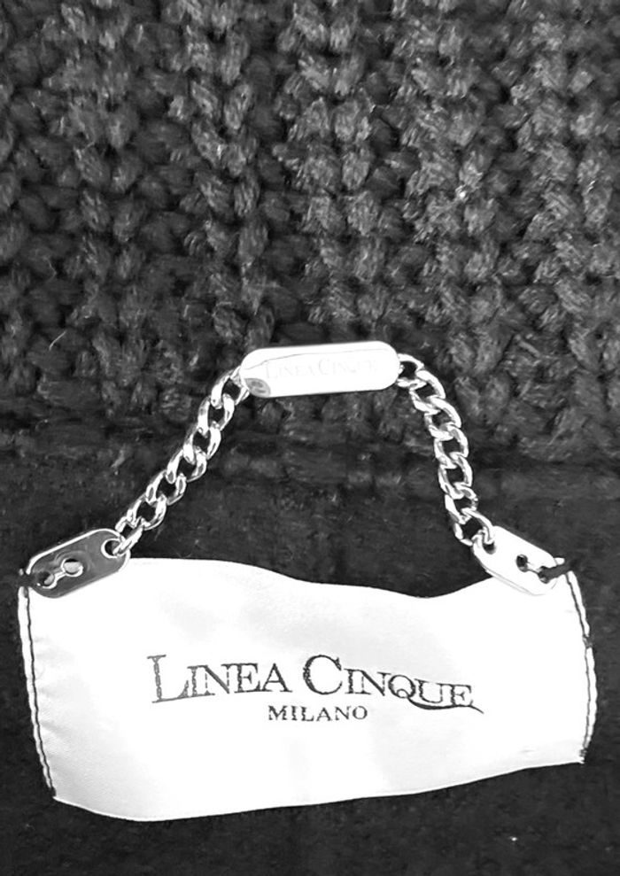 Manteau/veste noir en laine taille M Linea Cinque - photo numéro 5