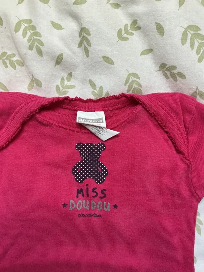 body manches longues rose 6 mois absorba - photo numéro 5