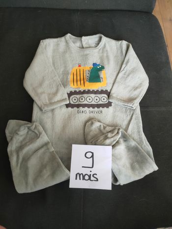 Grenouillère pyjama 1 pièce pour bébé garçon 9 mois Kiabi