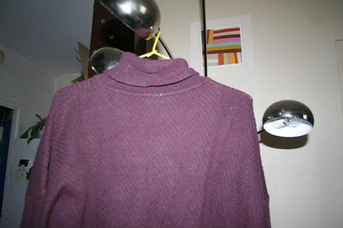 🌸👍Prix en baisse 👍#Pull #prune #cachemire Taille #40 'Cop Copine " Neuf 🌸 - photo numéro 3