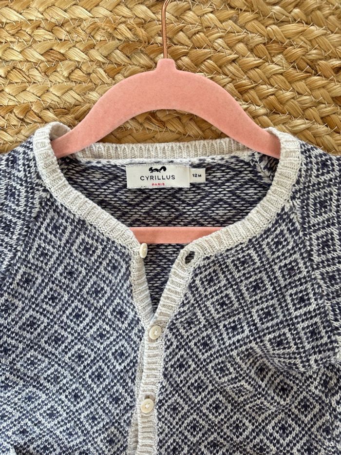 Gilet Cyrillus - Angora et Coton - 12 mois - photo numéro 2