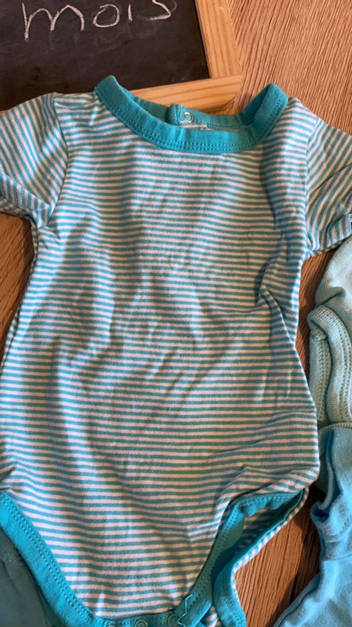 Lot bodys turquoise manches courtes - photo numéro 4