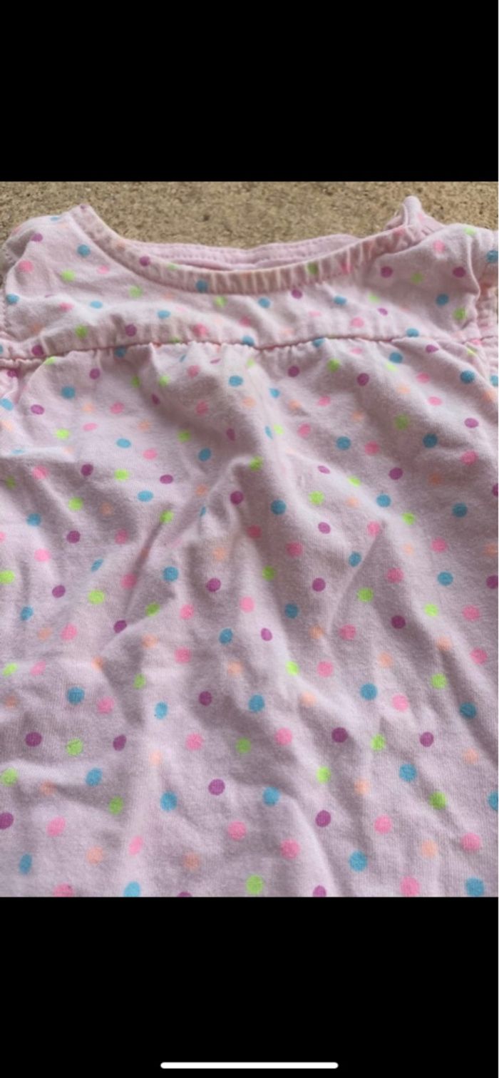 Barboteuse rose à pois multicolore neuve - photo numéro 2