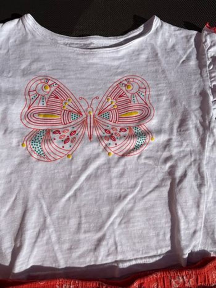 Pyjama été  papillon 24 mois 2 pièces fille okaïdi - photo numéro 2