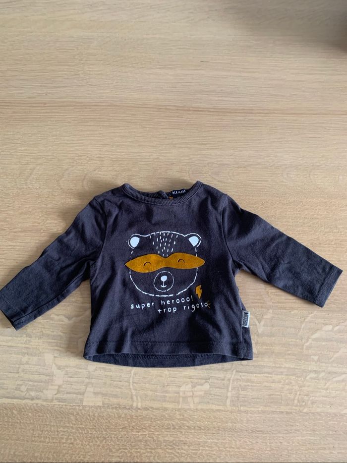 T-shirt manches longues 1 mois