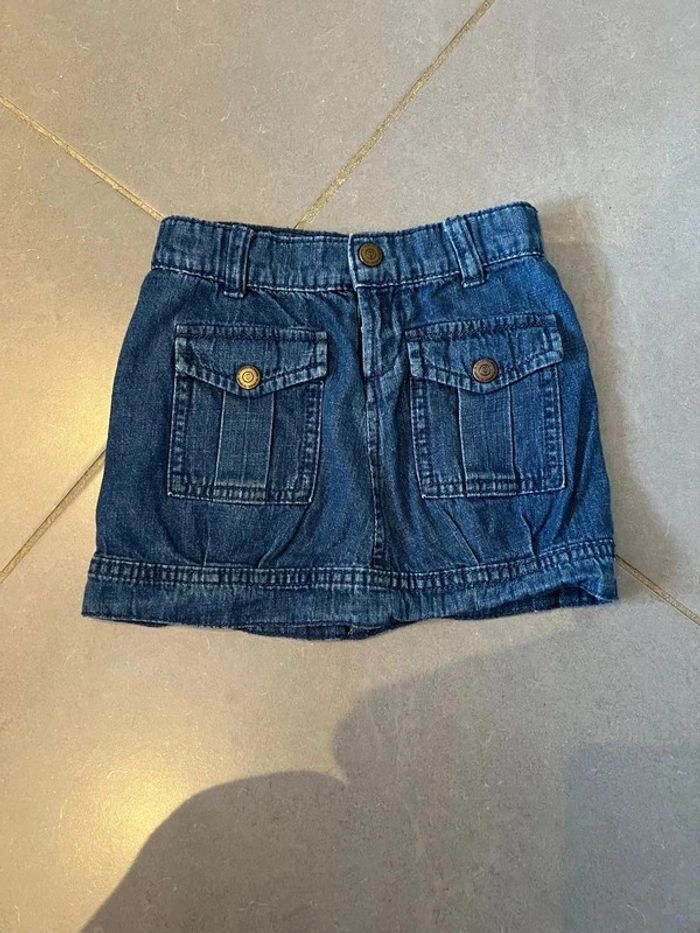 Jupe en jean avec 2 poches devant & derrière - Tape à l’œil - Be curious - Bleu marine - 3 ans