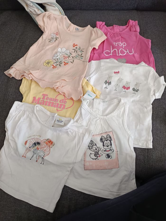 Lot de 6 t-shirts fille 3 mois