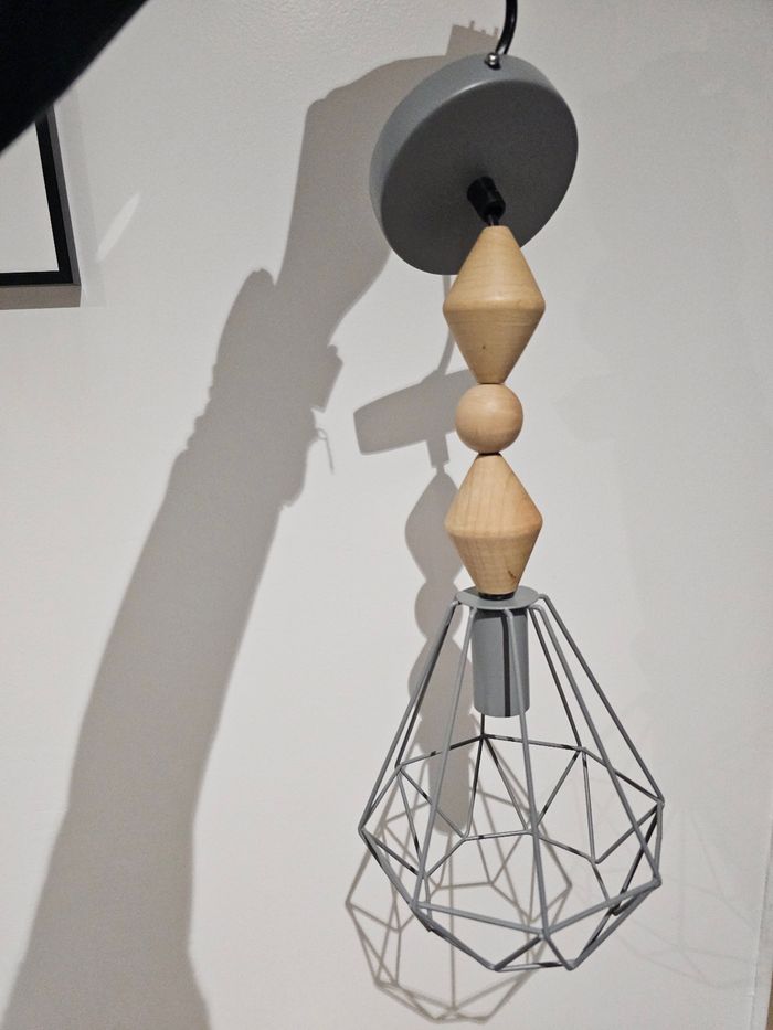 Suspension Leroy Merlin – Style scandinave bois & métal – Très bon état - photo numéro 2