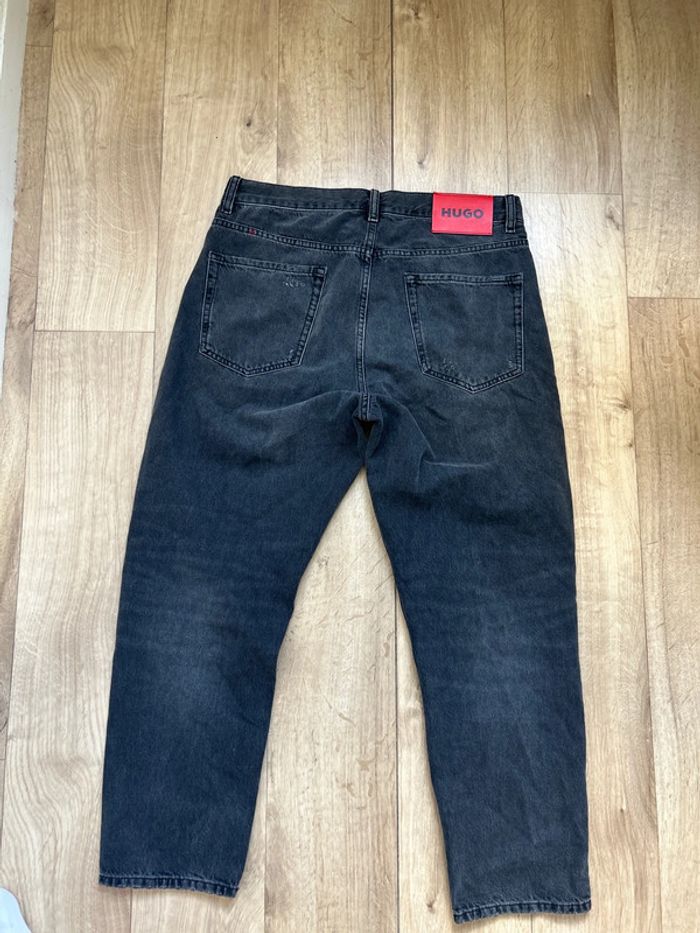 Jeans gris foncé Hugo loose tapered fit cropped W32 L32 - photo numéro 6