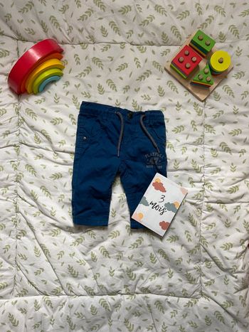 pantalon bleu doublé lien de serrage 3 mois gémo