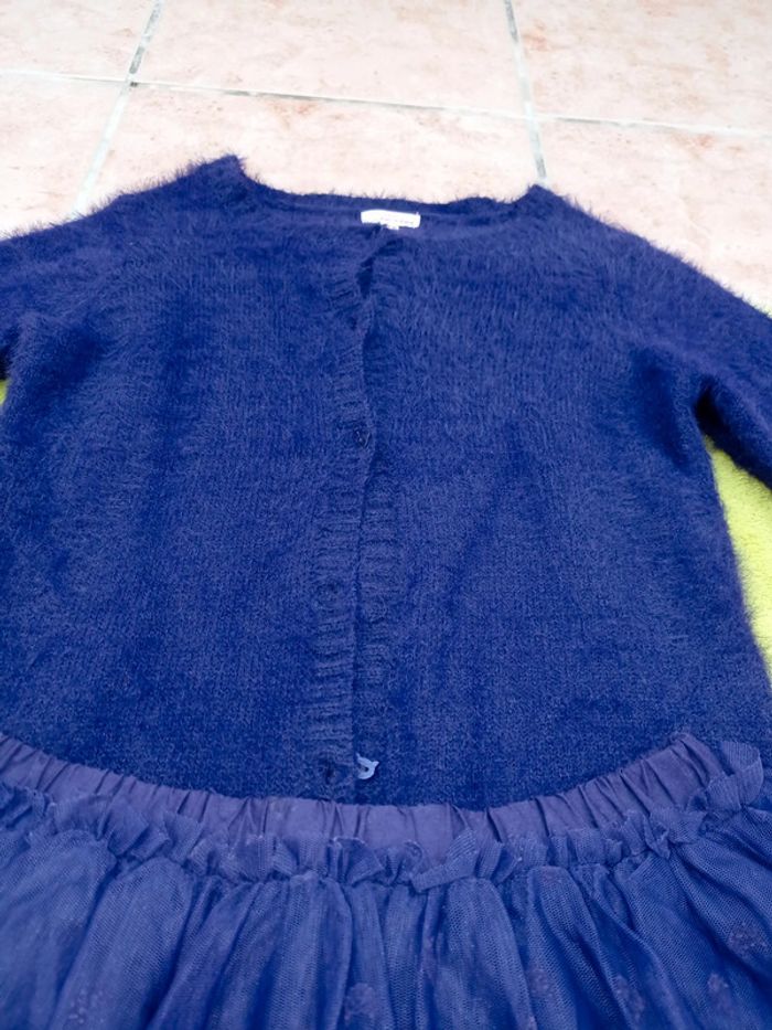Ensemble jupe gilet violet DPAM taille 10 ans - photo numéro 4