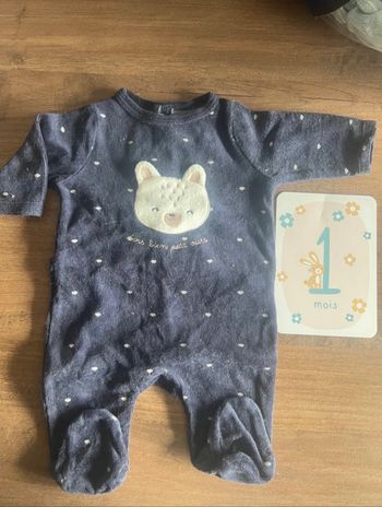 Pyjama velours 1 mois