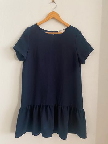 Robe ample crêpe marine