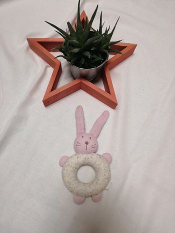 🌺Joli hochet lapin tissu Jacadi🌺