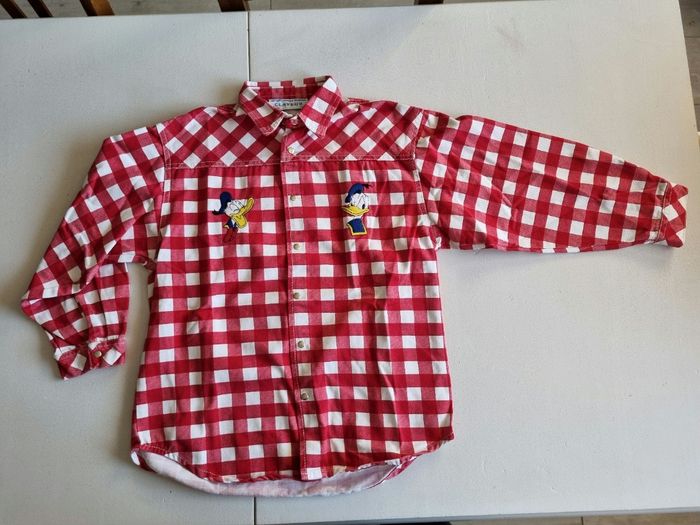 Chemise à carreaux Clayeux broderies Donald 10 ans